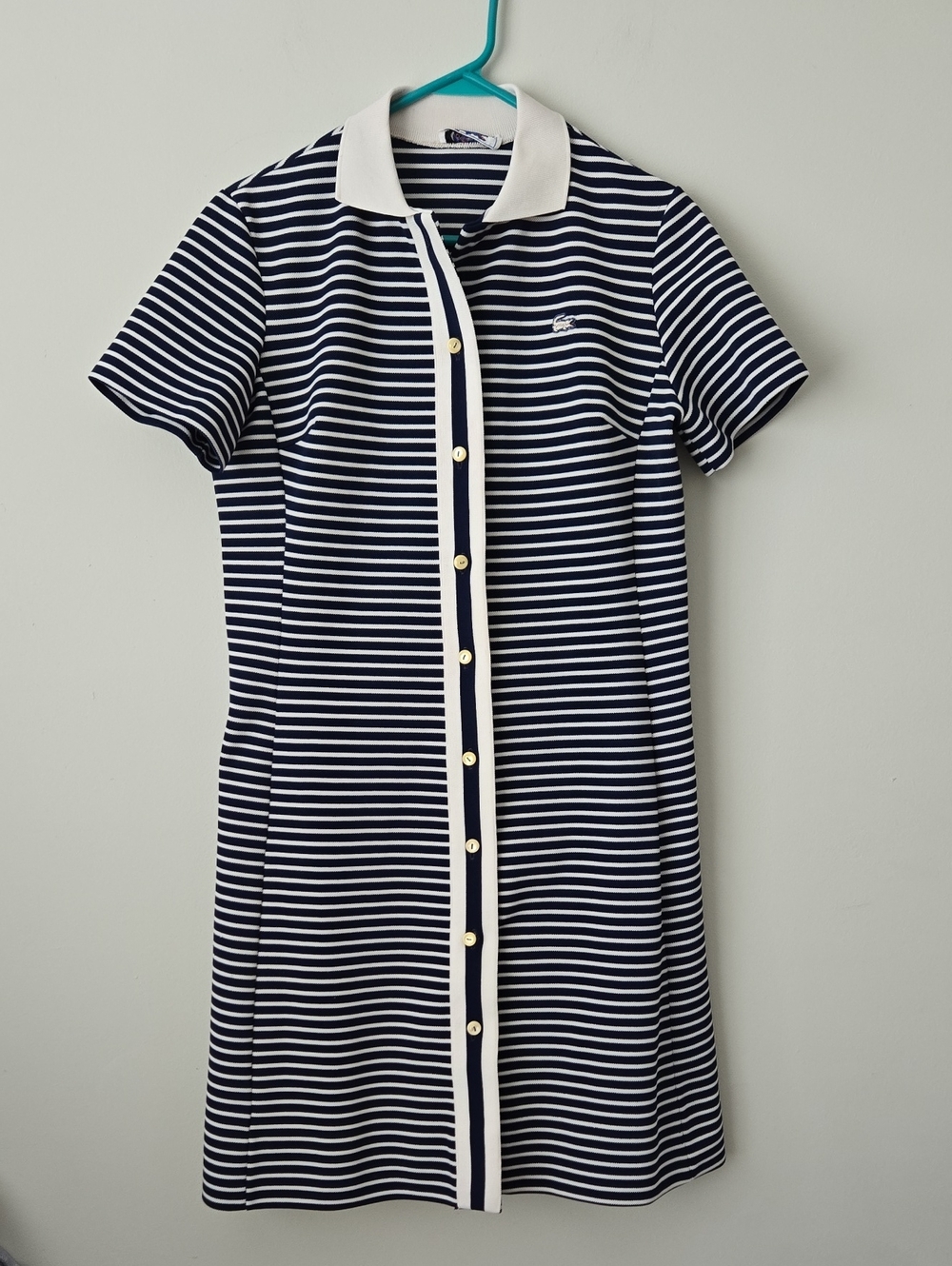 Vintage Chemise Lacoste Striped Polo Dress 70s/80s